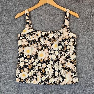 Abercrombie & Fitch Brown Floral Corset Top‎